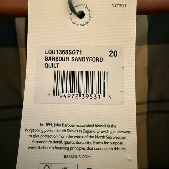 Barbour Dark Green Quilted Women's Puffer Coat - Picture 7 of 11